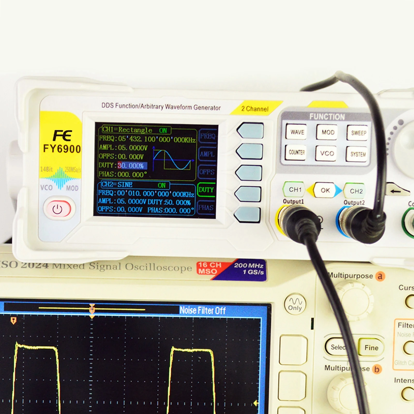 Function Arbitrary Waveform Generator - Waveform Generator Pulse Signal Source FY6900