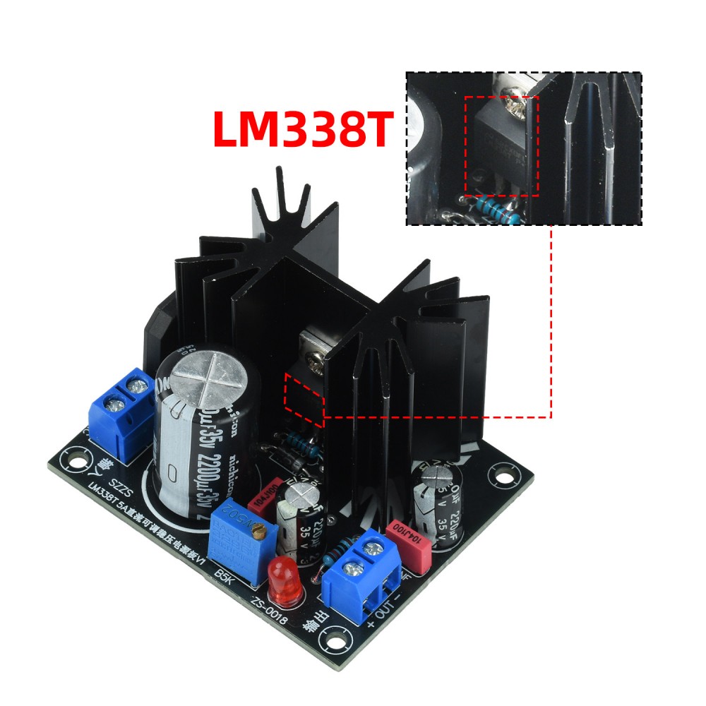Linear Lab Power Supply Adjustable - LM338T Linear Adjustable Voltage Regulator Module