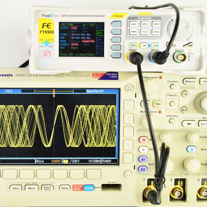 Function Arbitrary Waveform Generator - Feelelec FY6900 0-60MHz Digital Signal Generator