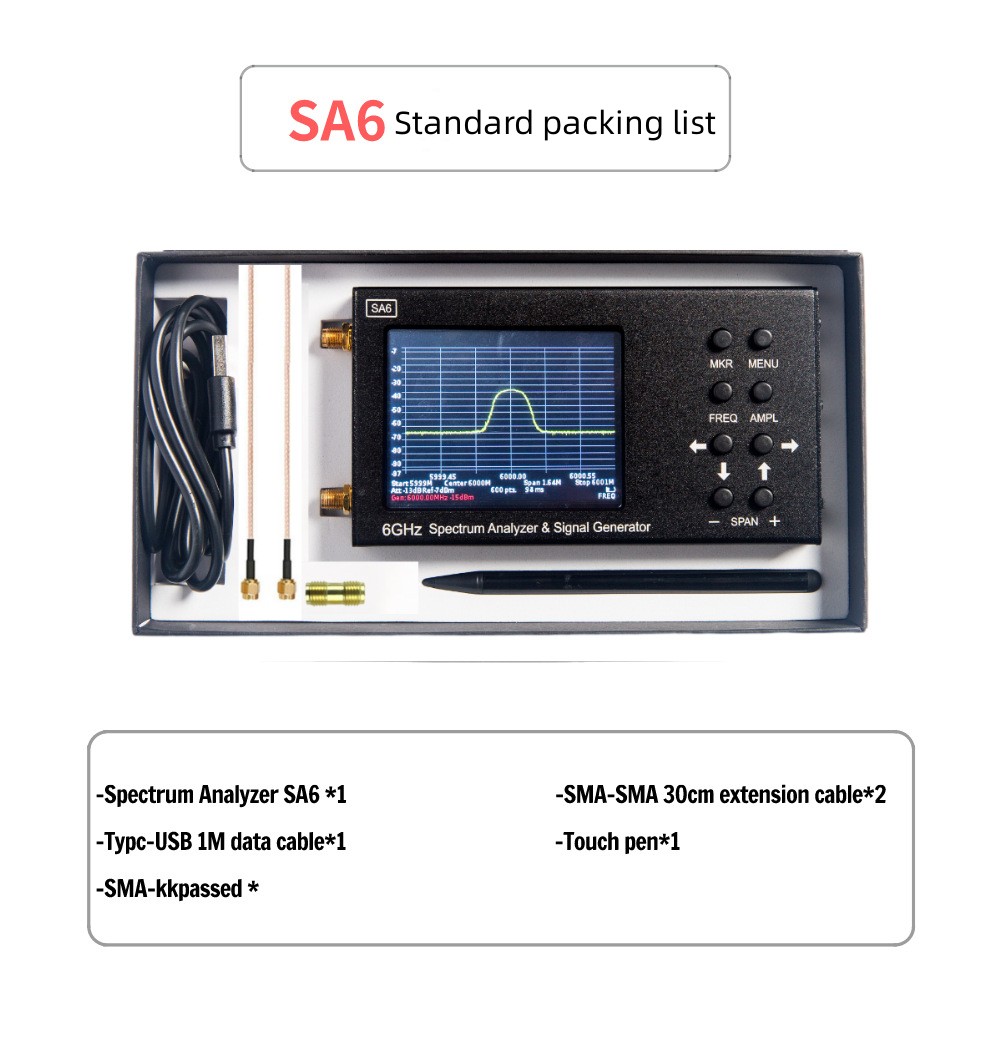 SA6 6GHz Digital Handheld Port - Signal Generator Spectrum Analyzer review and price