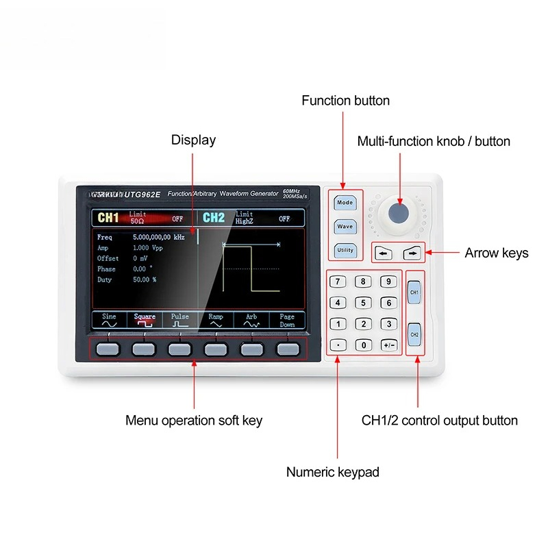 Function Signal Generator UTG9 - Function Arbitrary Waveform Generator review and price