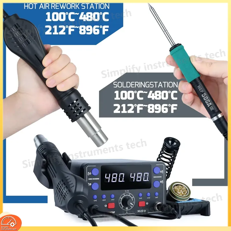 775W Soldering Station 2 in 1  - Hot Air Rework Station T12 review and price