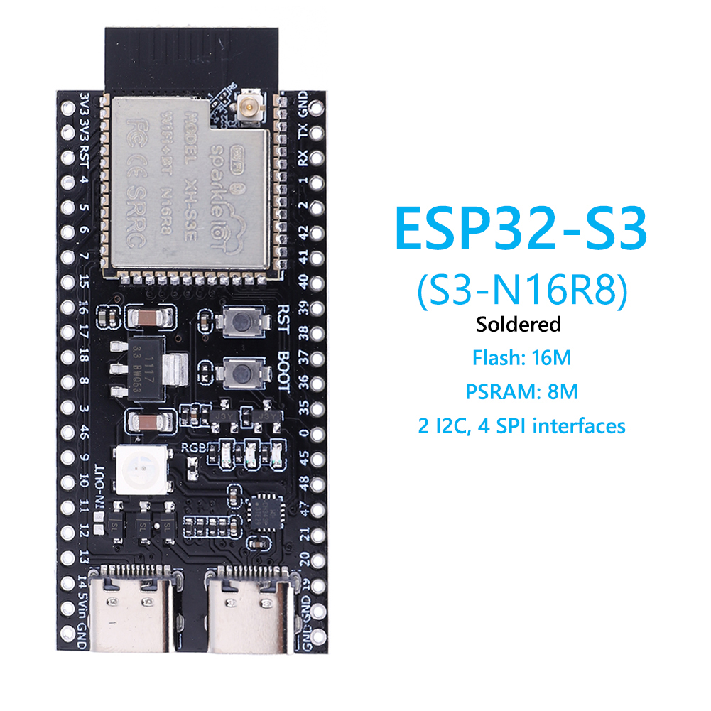 ESP32 S3 N16R8 N8R2 Dual Type- - Esp32 S3 Development Board Lot review and price