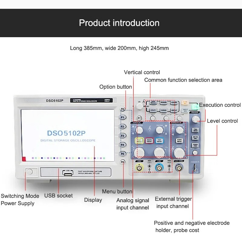 Spedizione gratuita Hantek DSO - Digital Storage Oscilloscope 100Mhz review and price