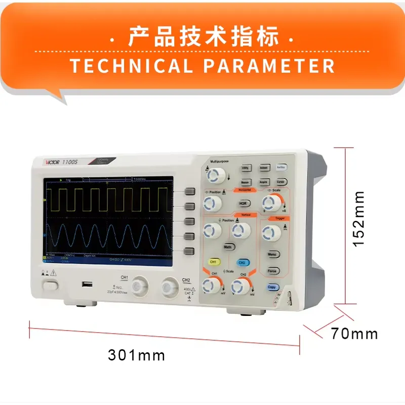 VICTOR 1100S 100 MHz Bandwidth - Digital Storage Oscilloscope 100Mhz review and price