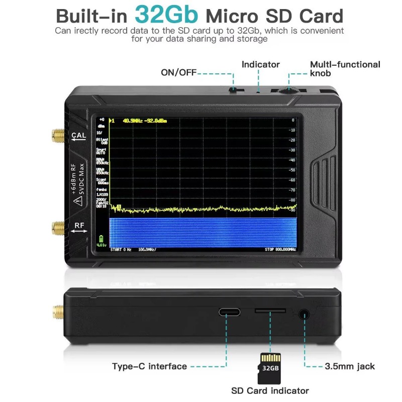 New Handheld Tiny Spectrum Ana - Signal Generator Spectrum Analyzer review and price