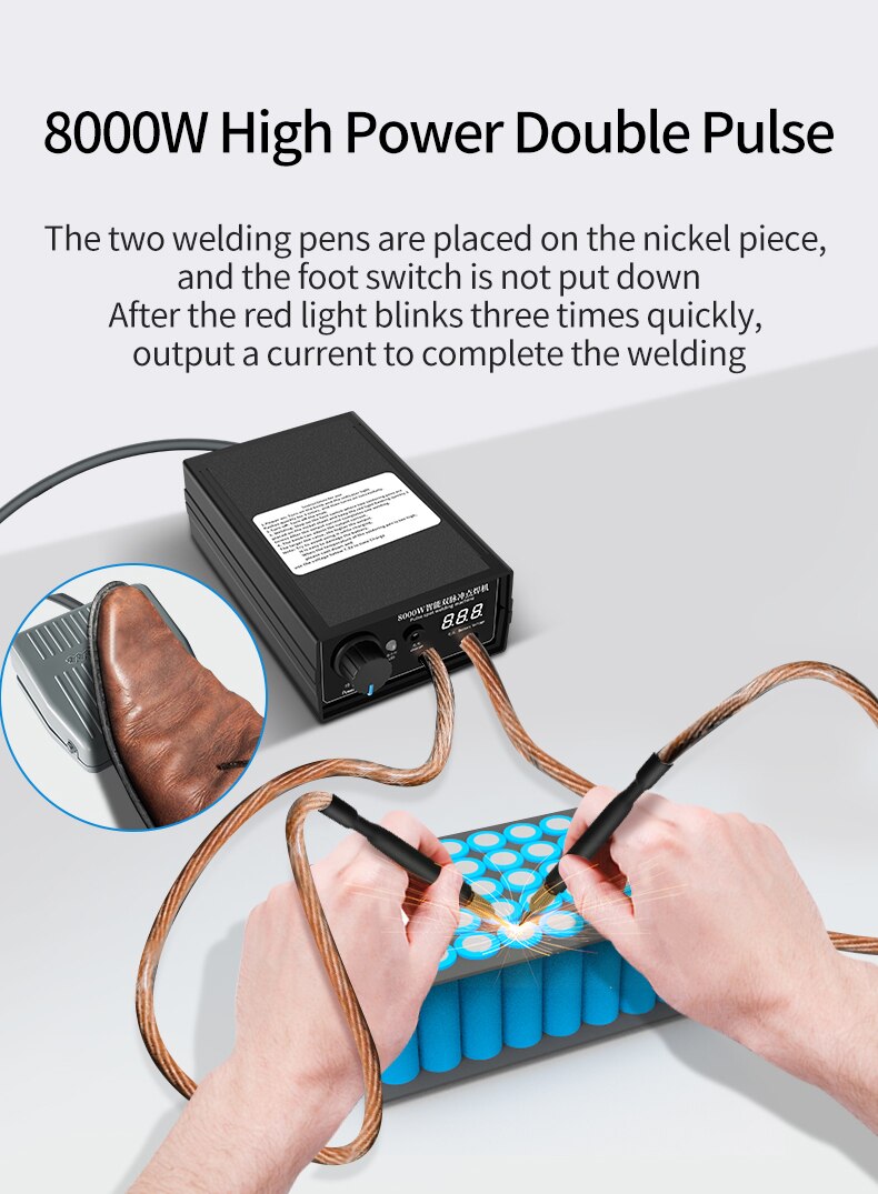 8000W Mini Spot Welder Kit DIY - Spot Welder 18650 Battery Pack review and price