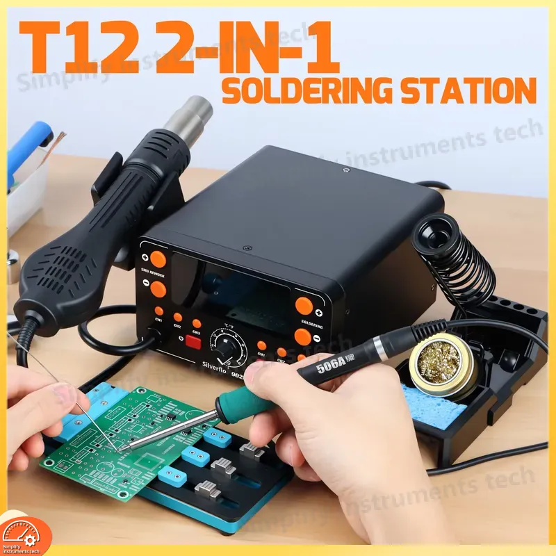 902D IV 775W Soldering Station - Hot Air Rework Station T12 review and price