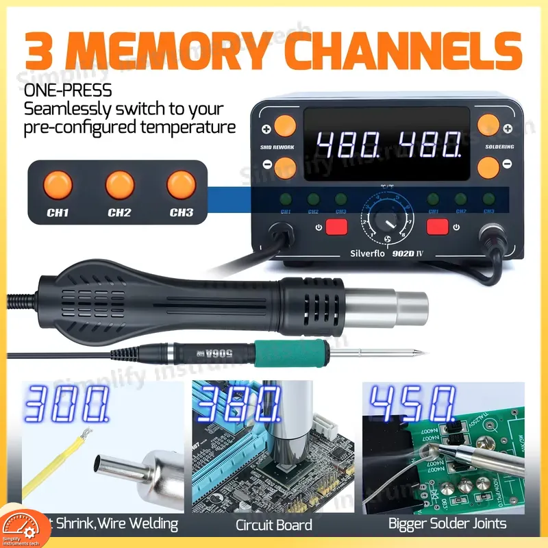 902D IV 775W Soldering Station - Hot Air Rework Station T12 review and price