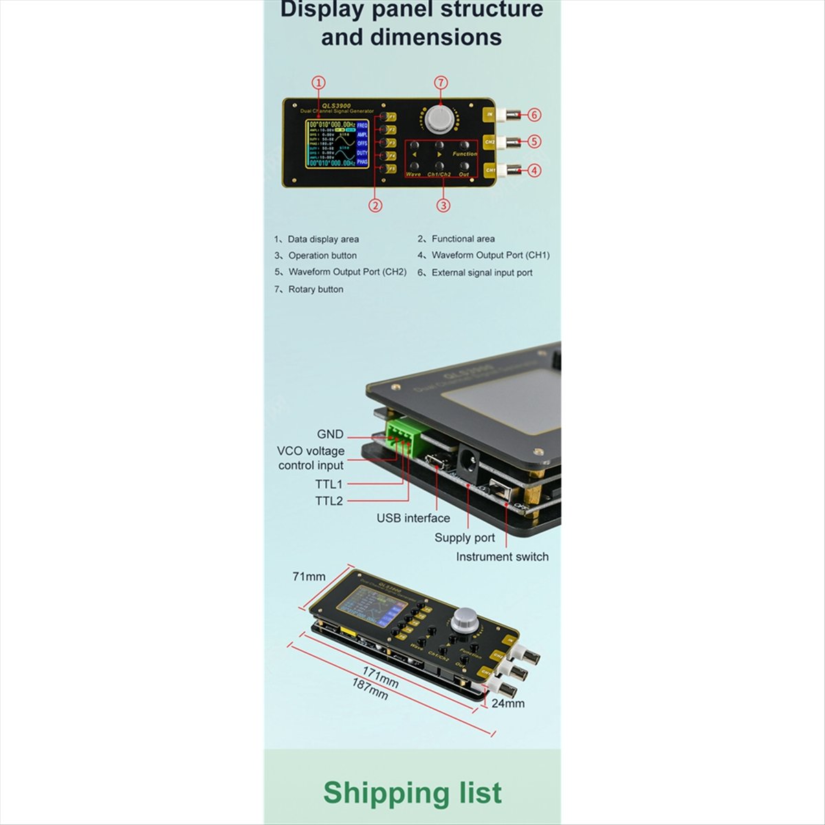 OKgood 2.4 Inch TFT DDS Functi - Function Arbitrary Waveform Generator review and price
