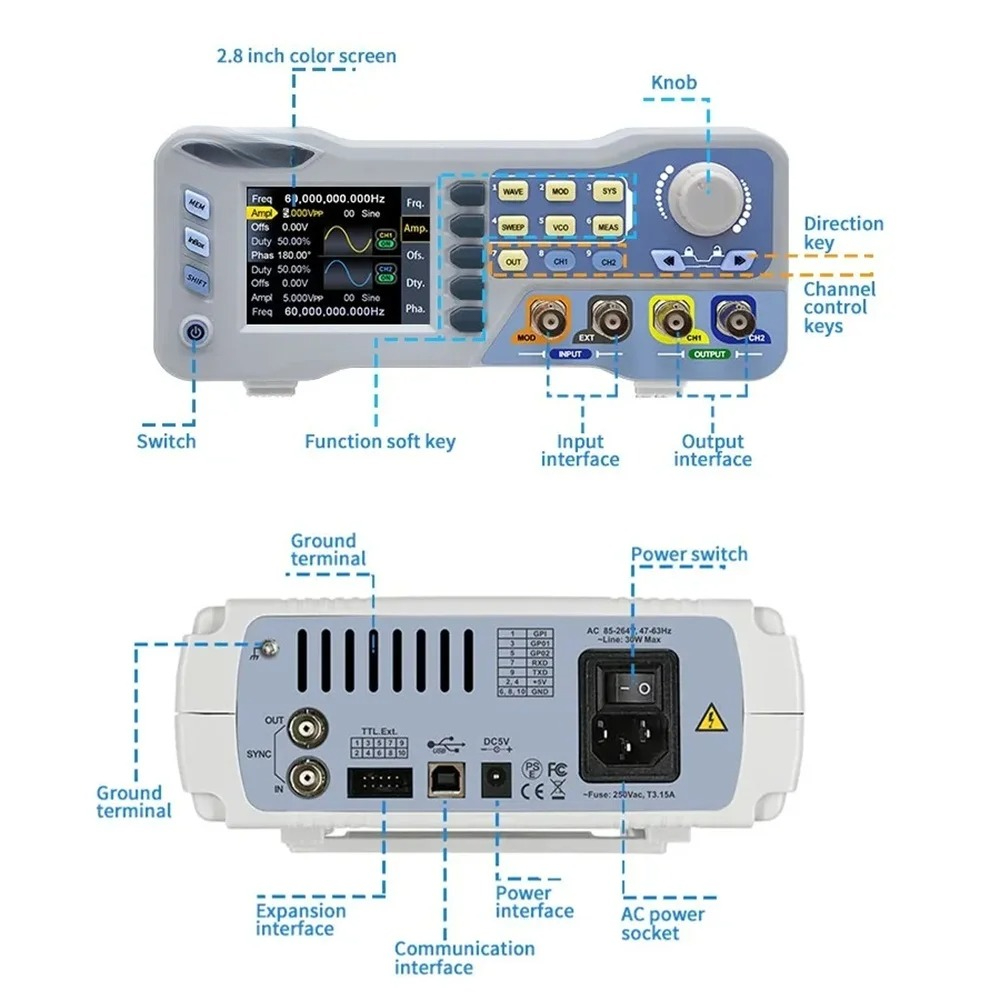 JDS8060 8080 Dual Channel Func - Function Arbitrary Waveform Generator review and price